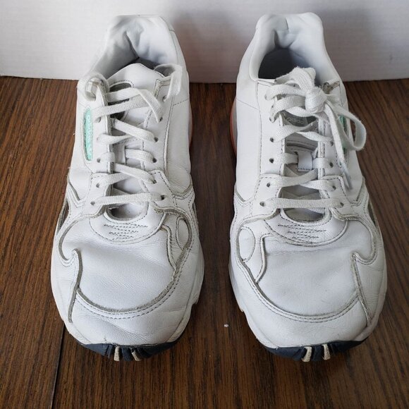 Adidas Originals Falcon Womens Size 6.5 Athletic Shoes White Orange - Picture 2 of 11